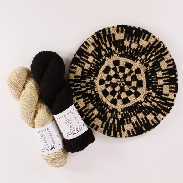 Overshot Waterwheel Tam Knitting Pattern